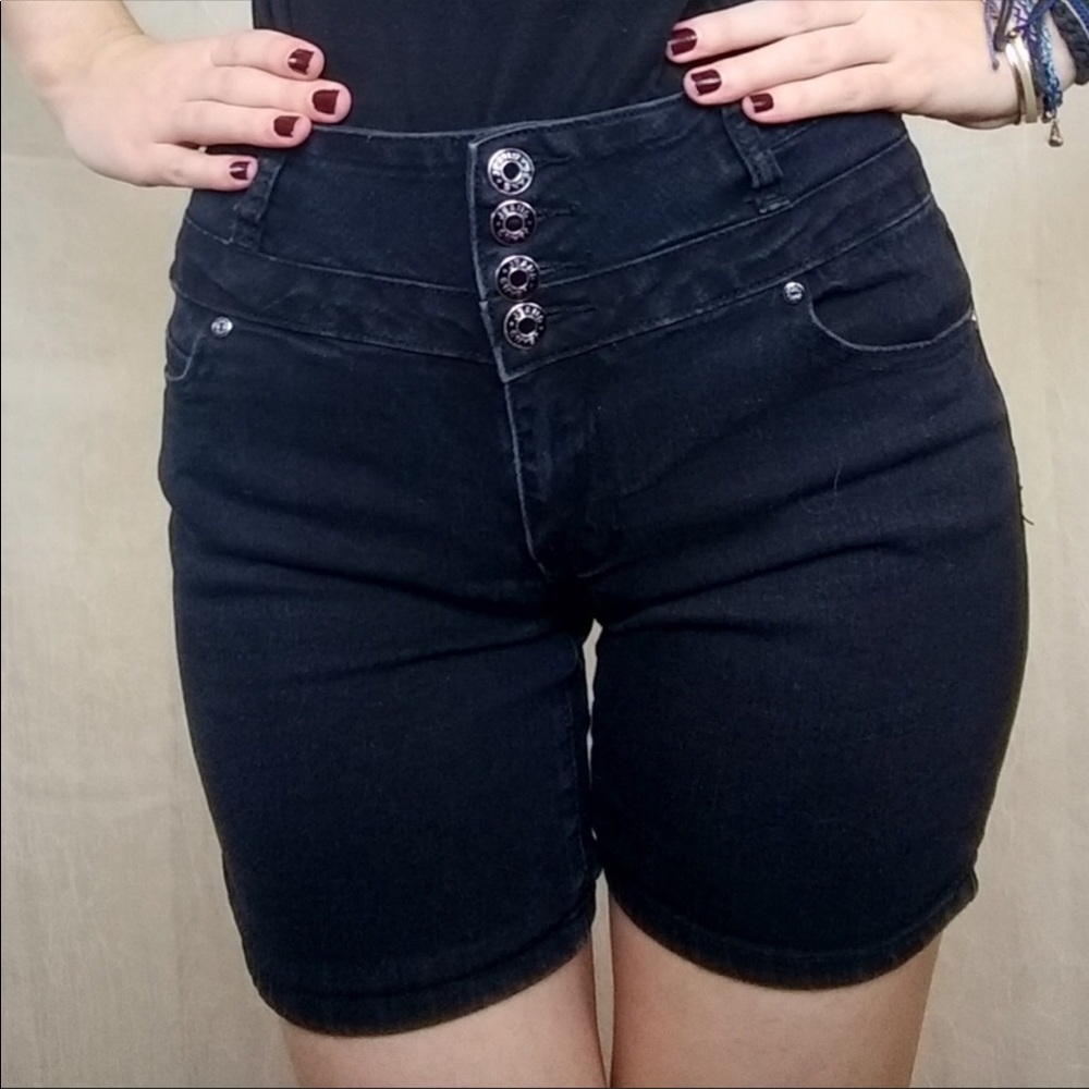 Black high waisted shorts